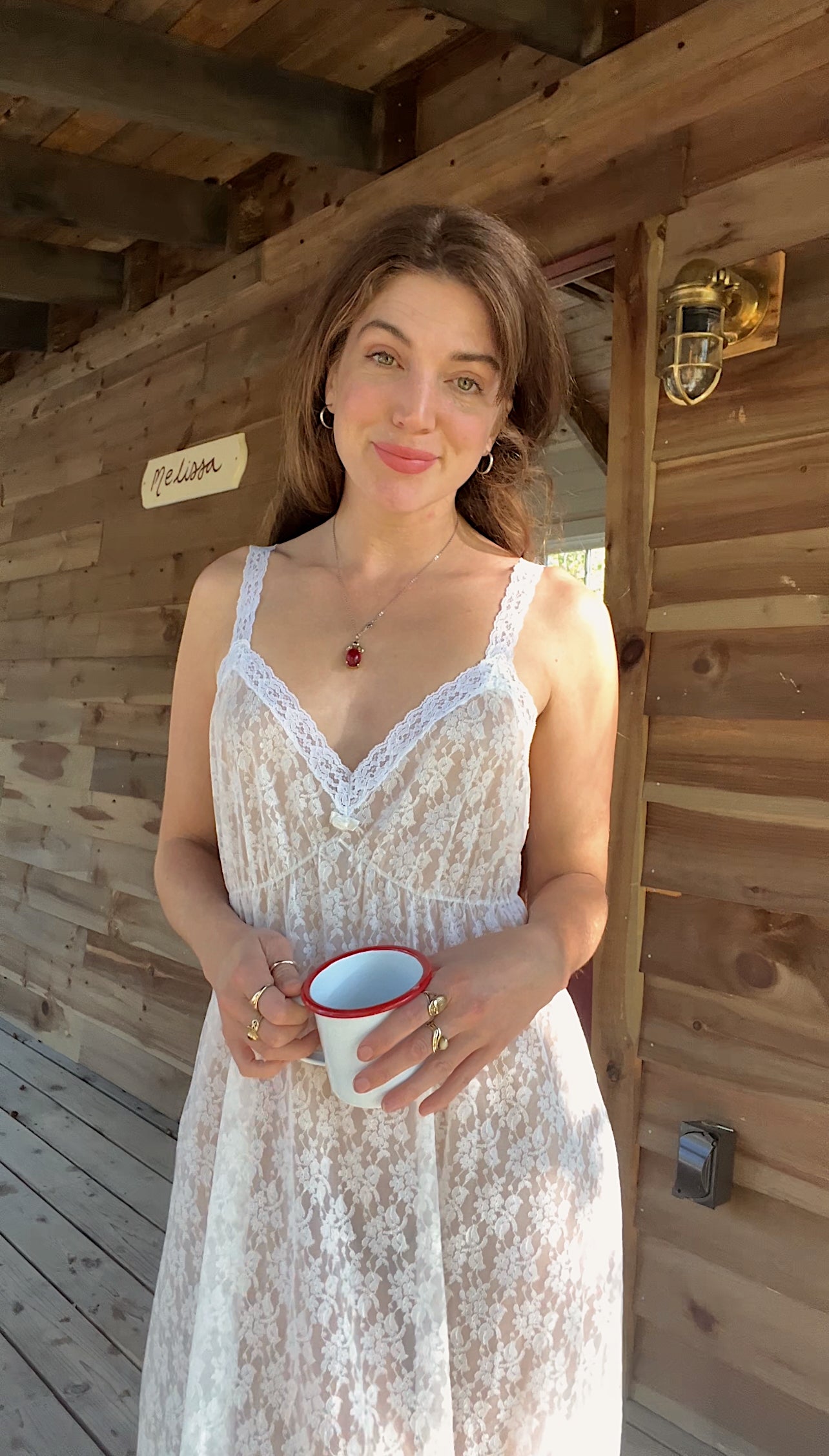 60s pure lace slip dress