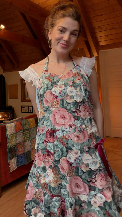 Vintage floral apron