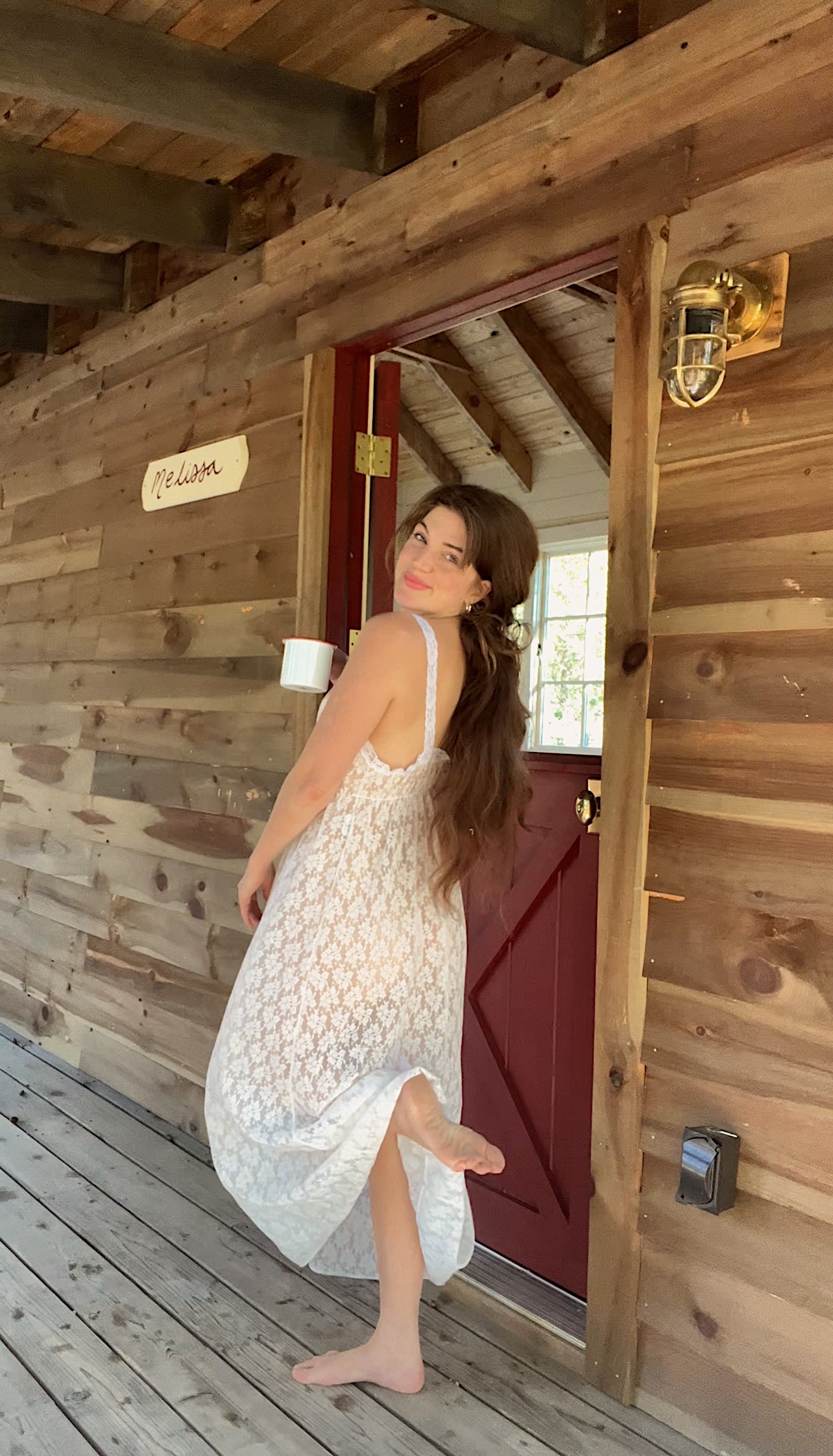 60s pure lace slip dress