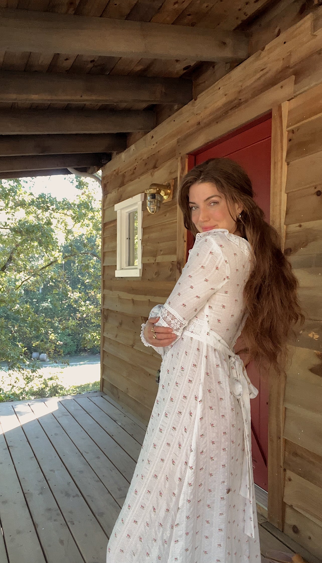 Rare 1970s woven prairie dress