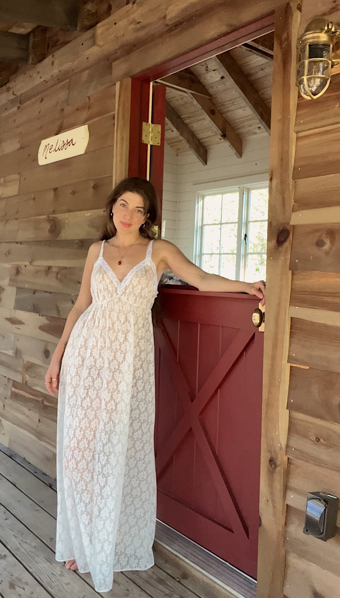 60s pure lace slip dress