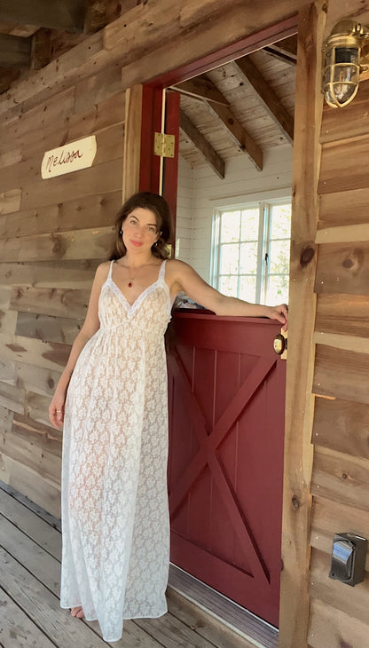 60s pure lace slip dress