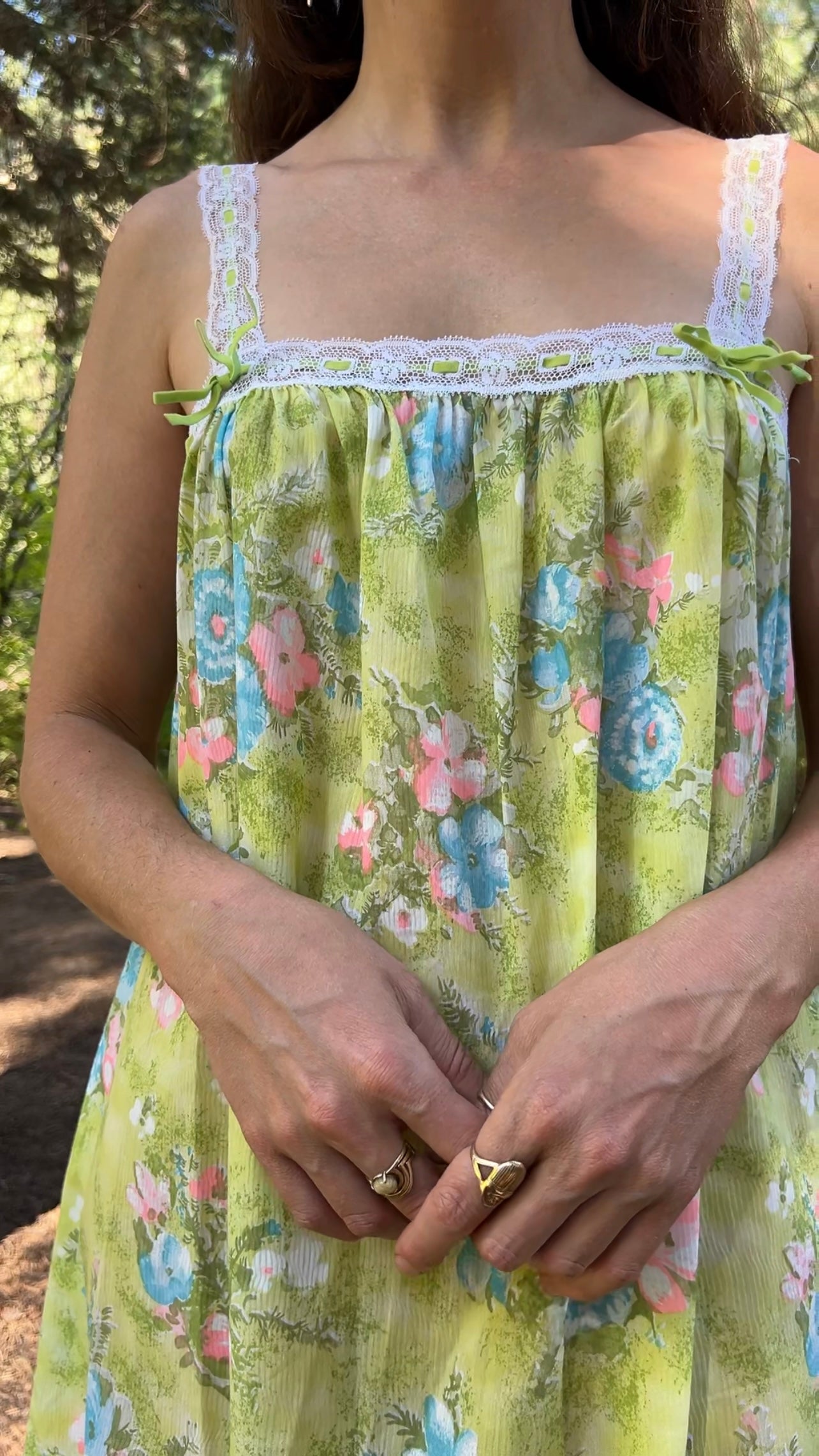 1970’s rare summer slip dress