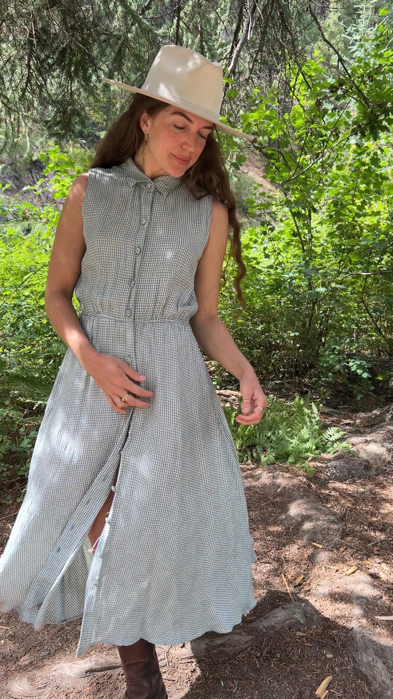 1970’s summer gingham dress