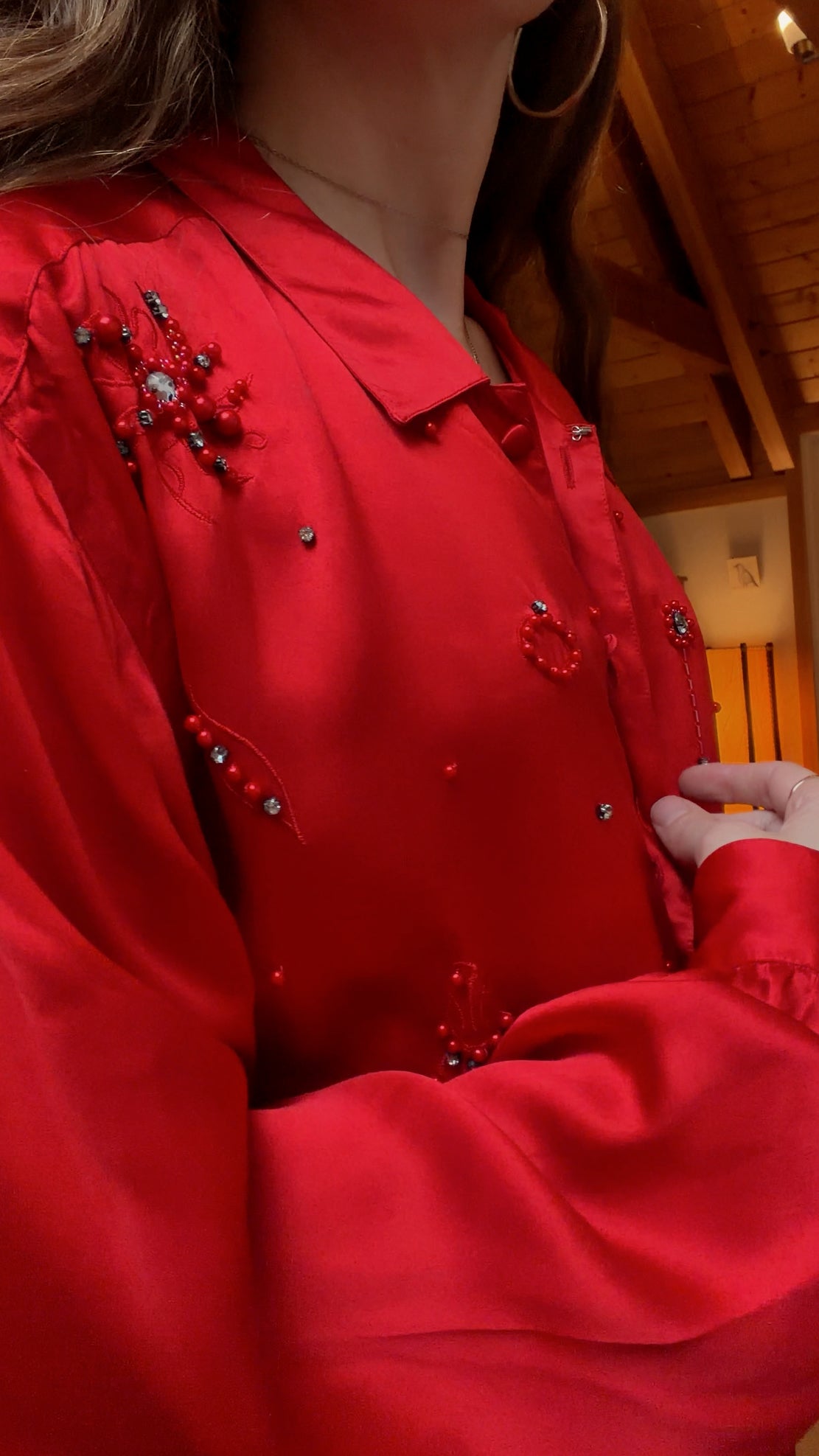 Rare silk gold label VS sleep shirt