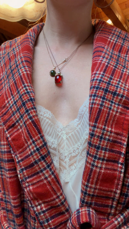 70s Pendleton red plaid robe