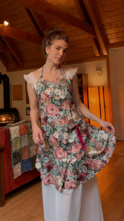 Vintage floral apron