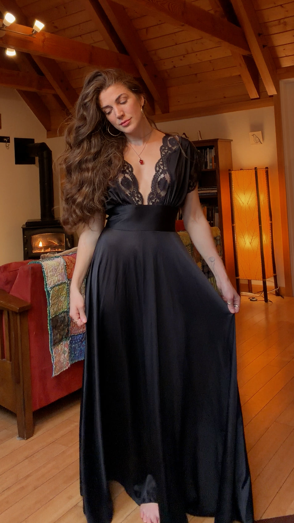 Rare LOF Black Slip Dress