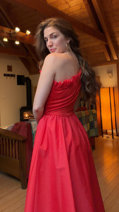 80s couture holiday cocktail dress