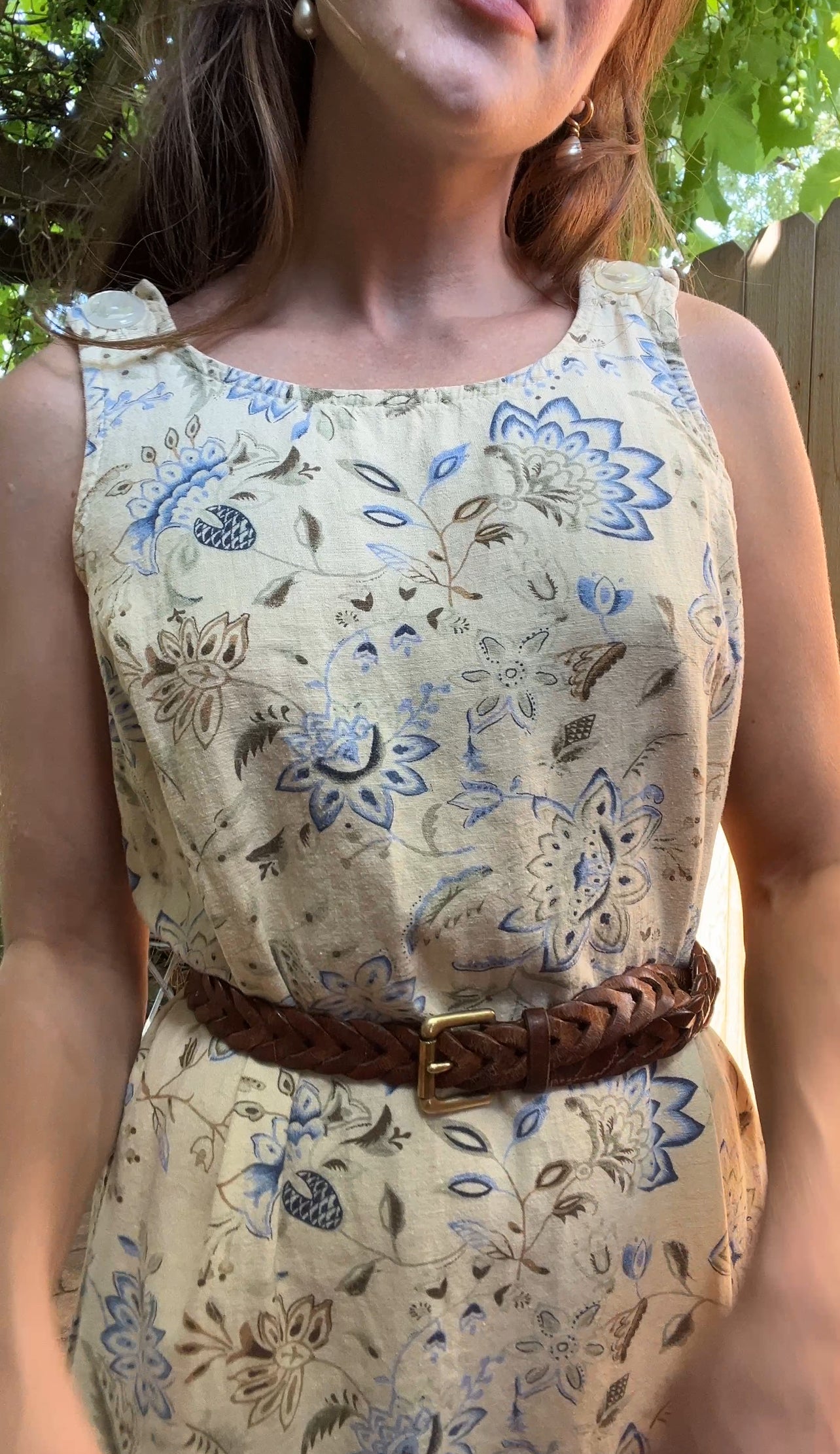Classic butter denim cottage dress