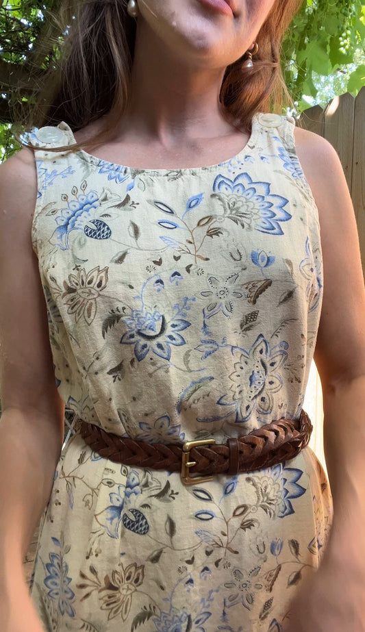 Classic butter denim cottage dress