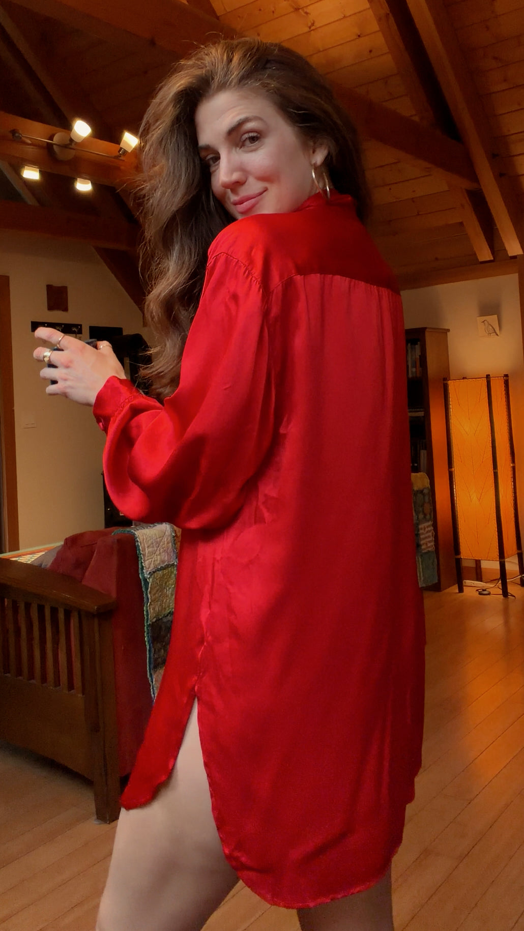 Rare silk gold label VS sleep shirt