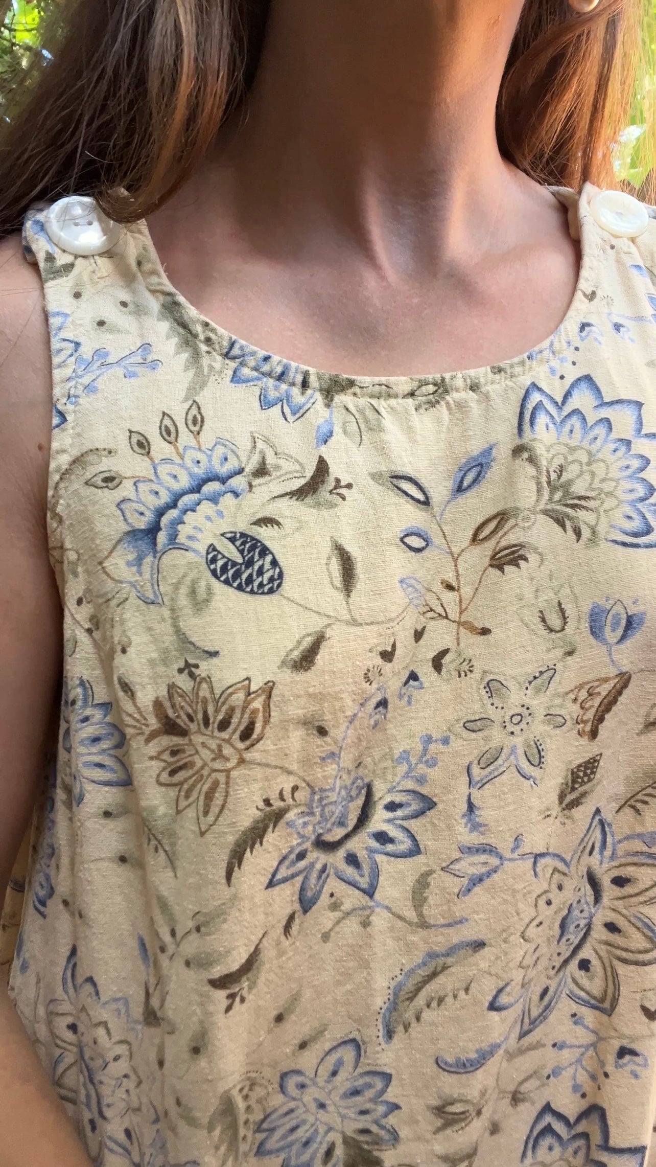 Classic butter denim cottage dress