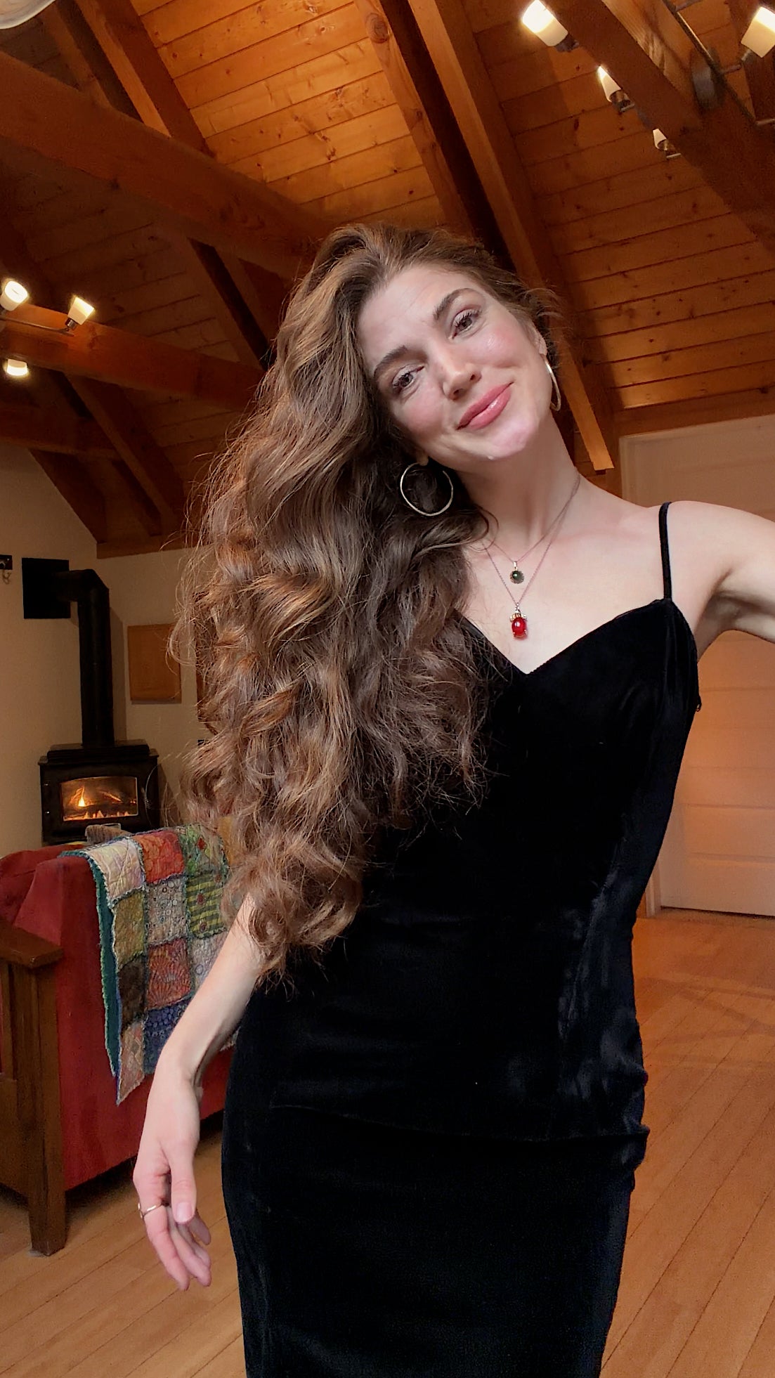 90s Classic Velvet Maxi Dress