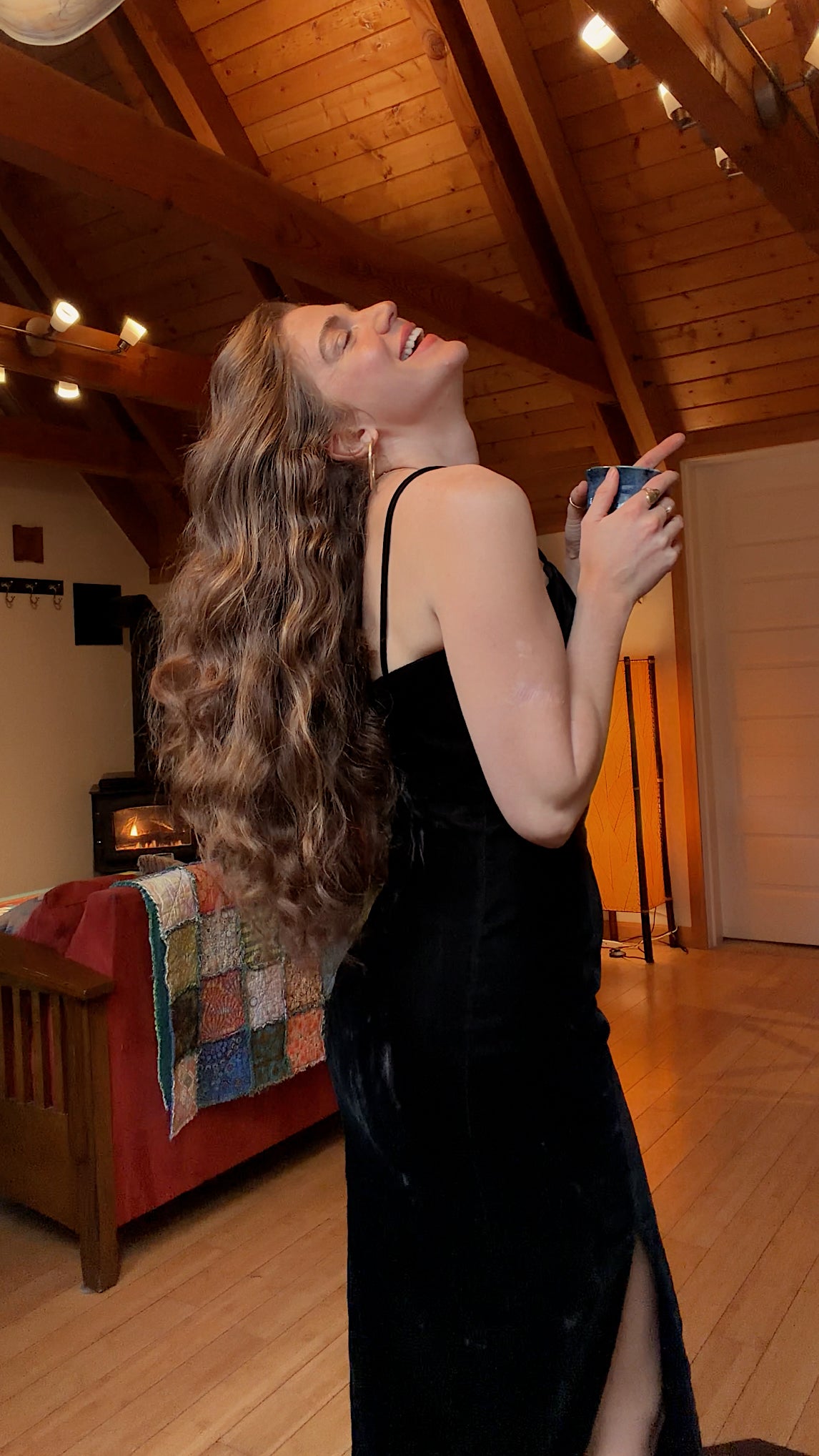 90s Classic Velvet Maxi Dress