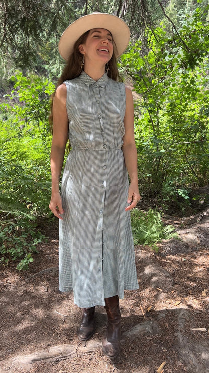 1970’s summer gingham dress