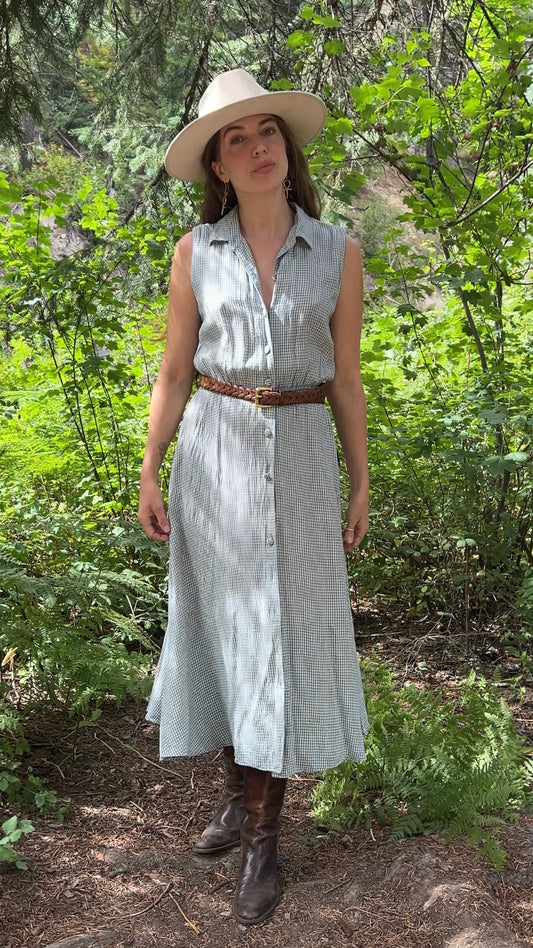 1970’s summer gingham dress